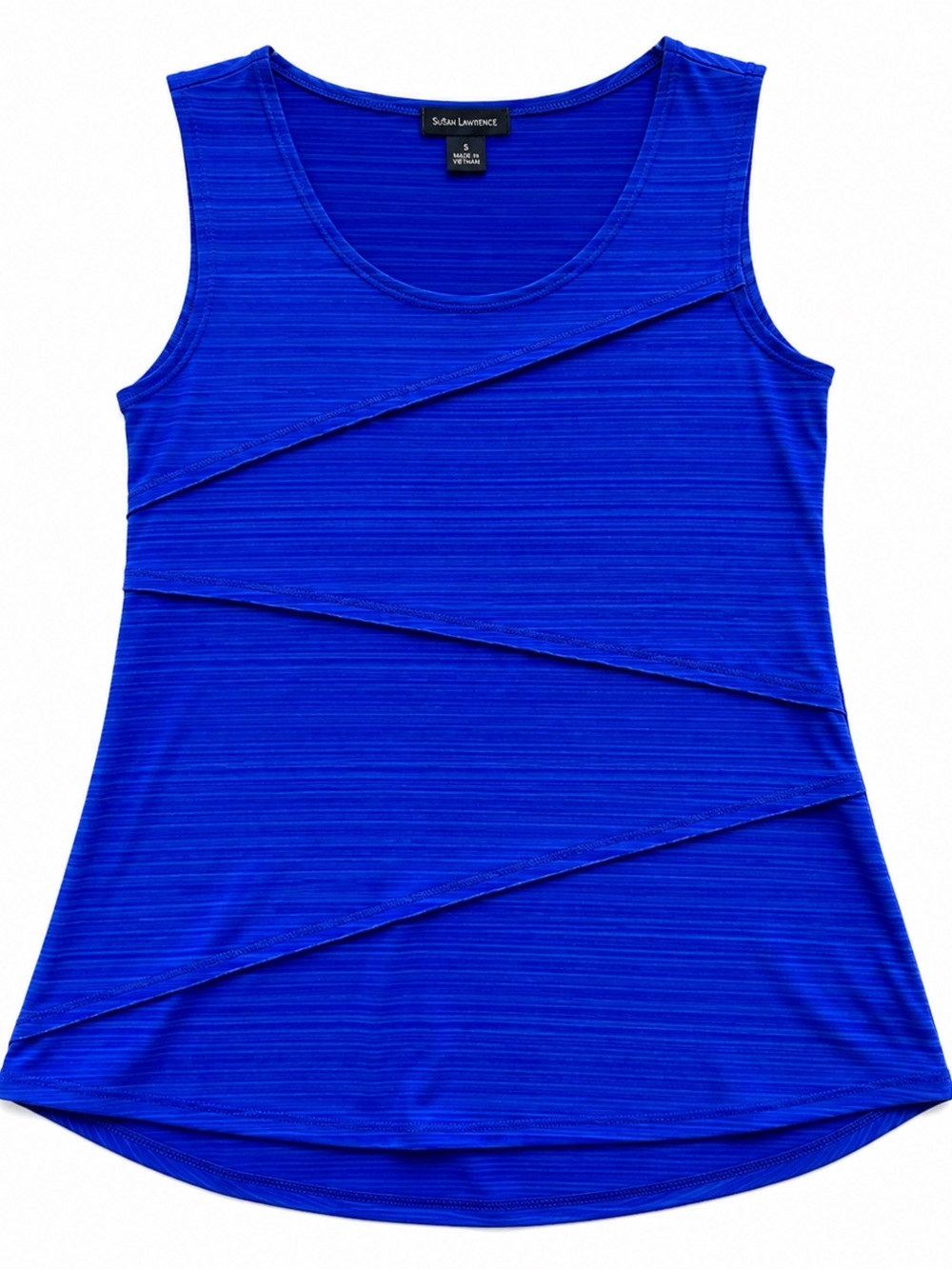 Susan Lawrence blouse tank top shirt small blue S